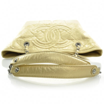Chanel Calfskin Small Shopping in Moscow Tote Gold 7 of 12