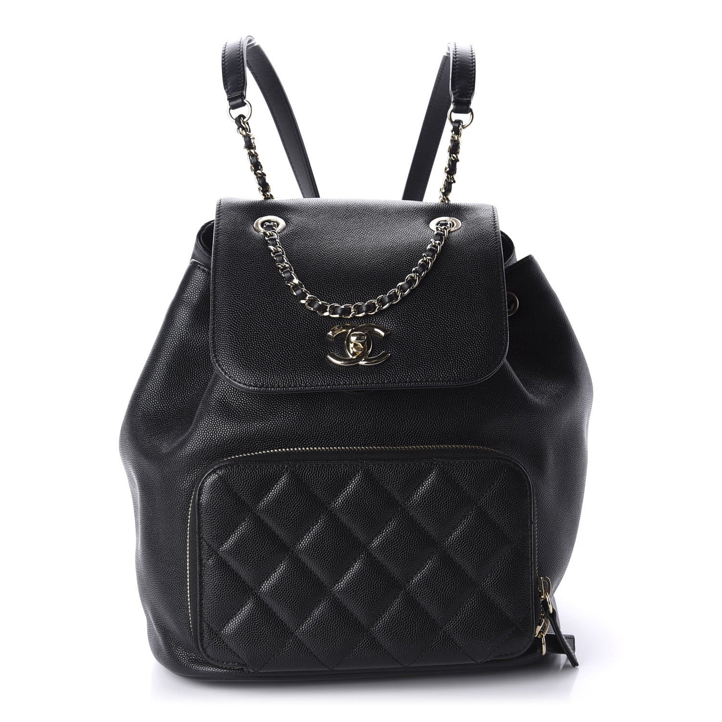 Caviar Quilted Business Affinity Backpack Black