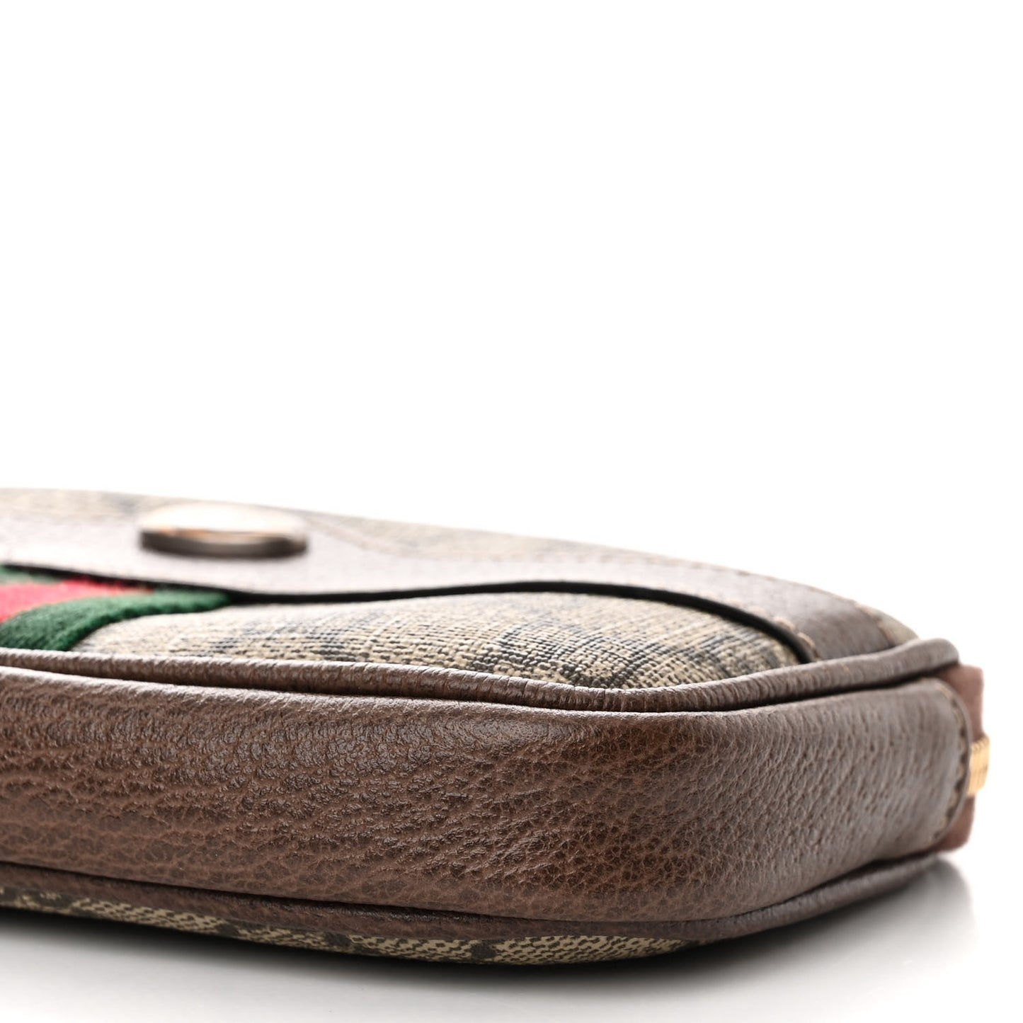 GG Supreme Monogram Ophidia Belted iPhone Case 95 38 Dark Brown