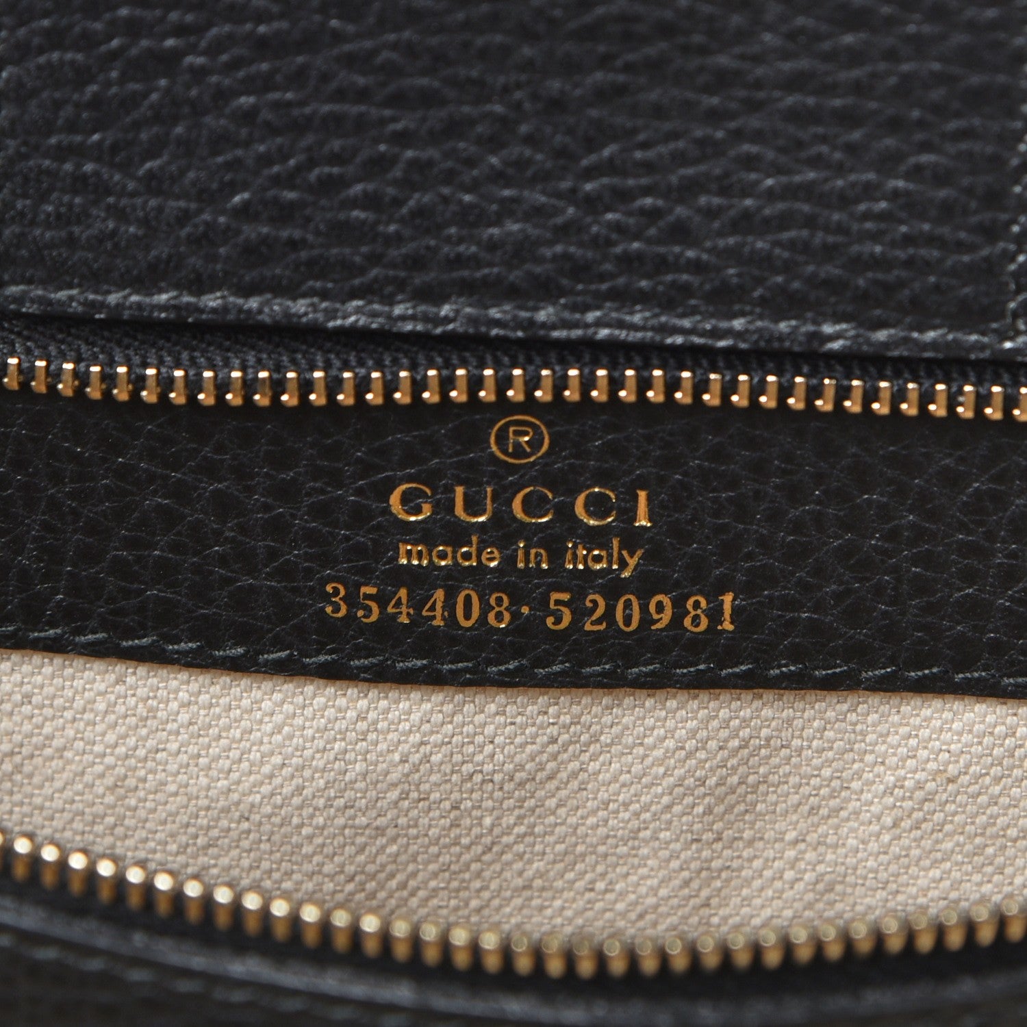 Gucci Pebbled Calfskin Small Swing Tote Black 6 of 6