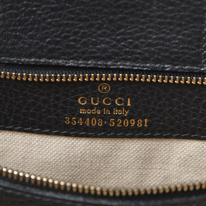 Gucci Pebbled Calfskin Small Swing Tote Black 6 of 6