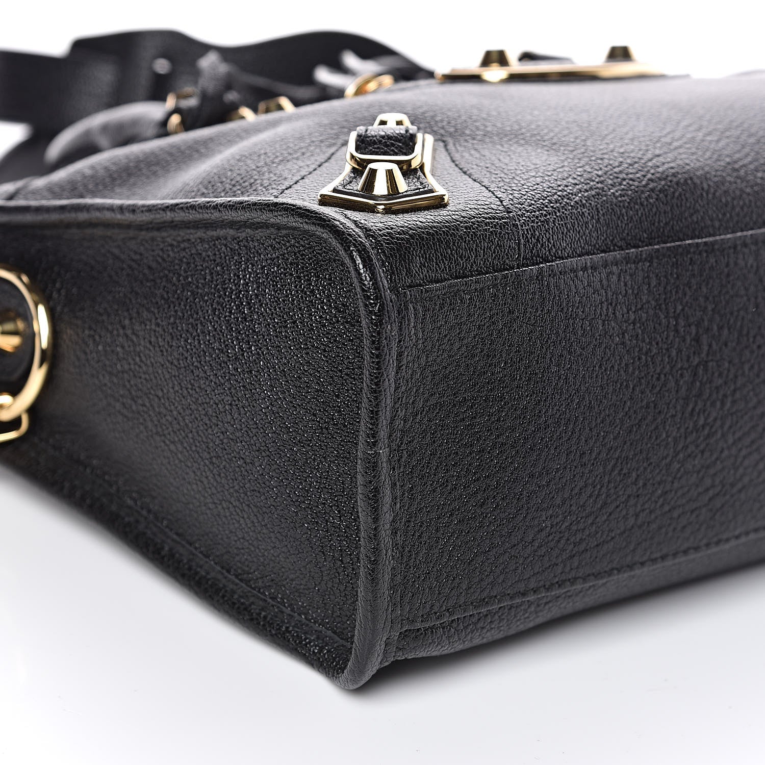 Balenciaga Chevre Gold Metallic Edge Hardware S City Black 8 of 9