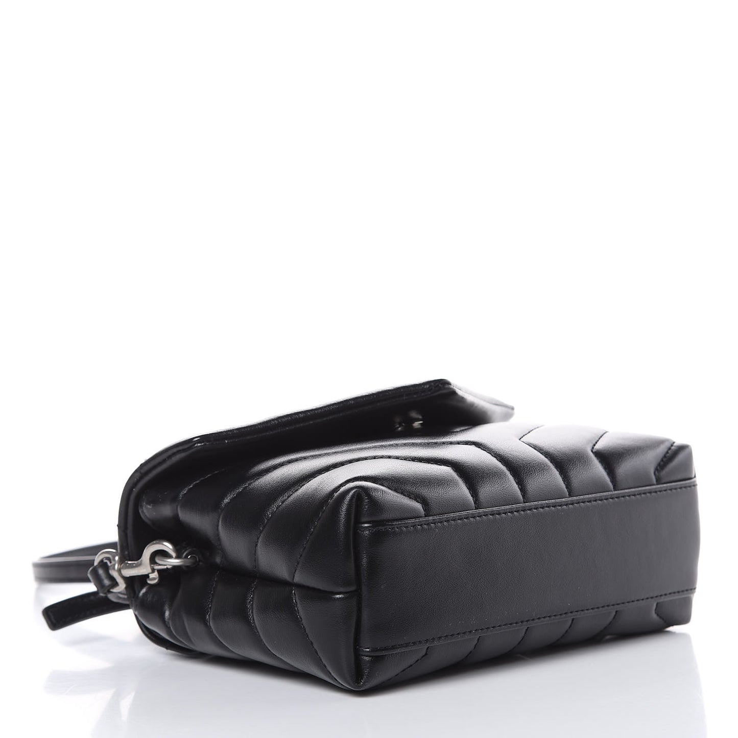 Calfskin Y Quilted Monogram Toy Loulou Crossbody Bag Black