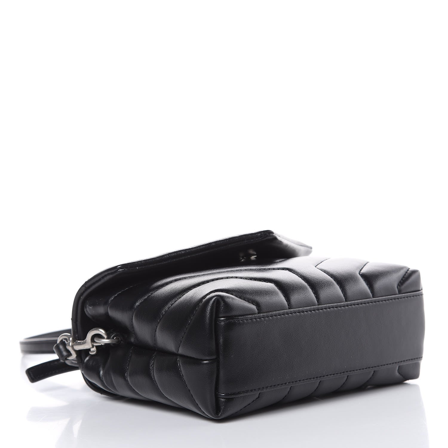 Saint Laurent Calfskin Y Quilted Monogram Toy Loulou Crossbody Bag Black 4 of 9