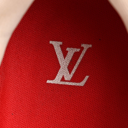 Louis Vuitton Jacquard Velvet Monogram Mens LV Trainer Sneakers 8 Red 23 of 27