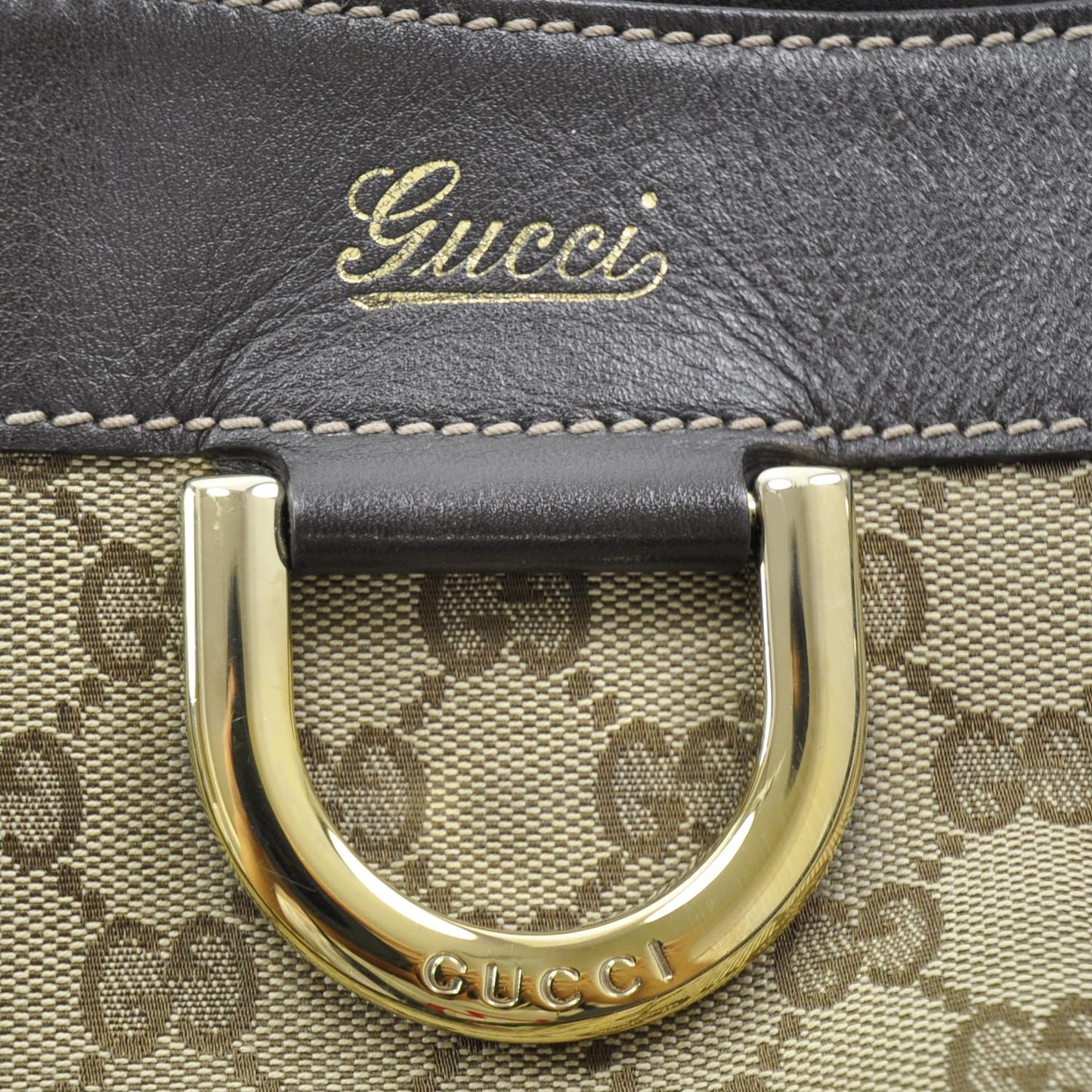 Monogram D Gold Tote Ebony