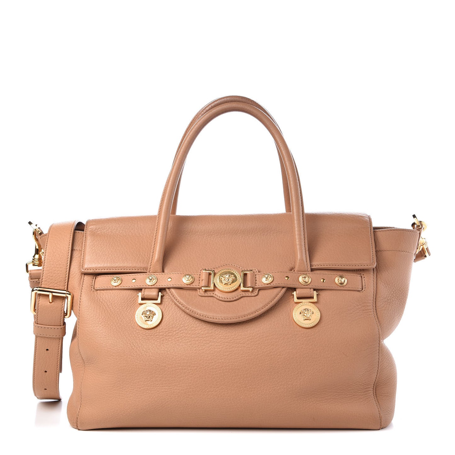 Deerskin Large Signature Tote Camel