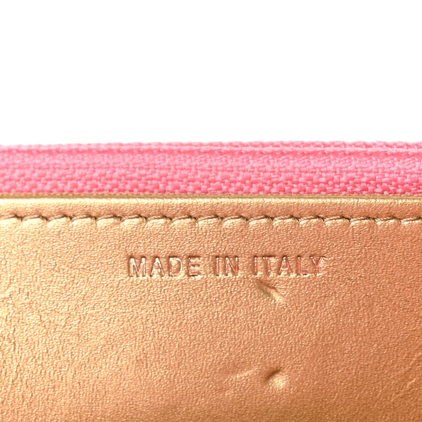 Lambskin Quilted CC Pearl Crush Wallet on Chain WOC Pink