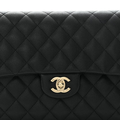 Chanel Caviar Quilted Flap Clutch Black 9 of 11