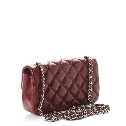 Chanel Caviar Quilted Extra Mini Flap Burgundy 4 of 8