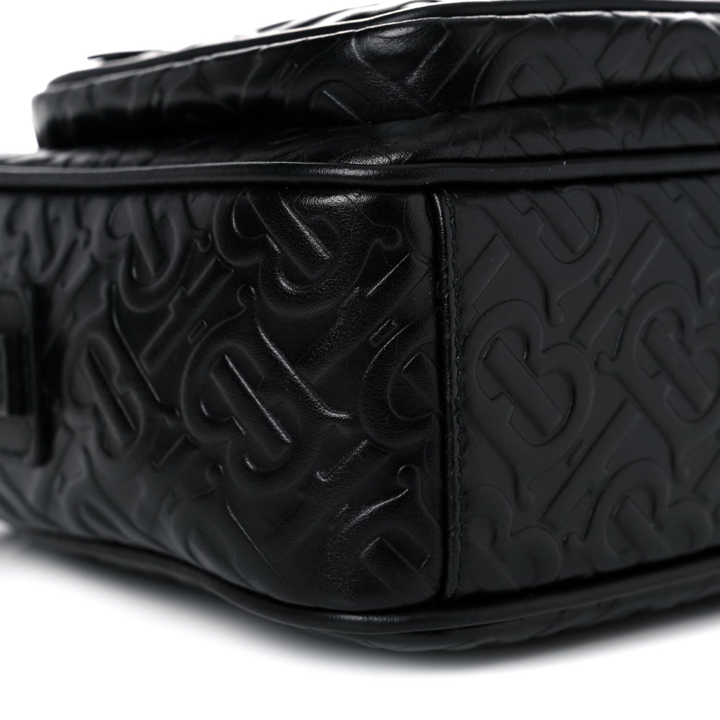 Calfskin Embossed Monogram Small Camera Bag Black