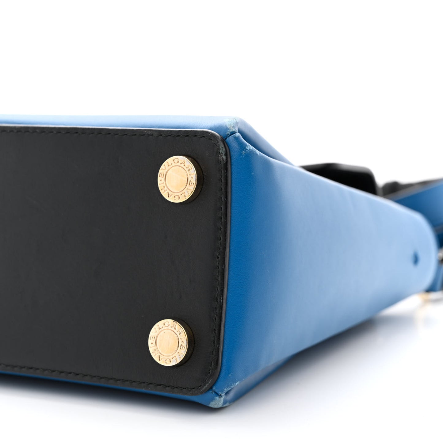 Calfskin Serpenti Viper Top Handle Bag Blue