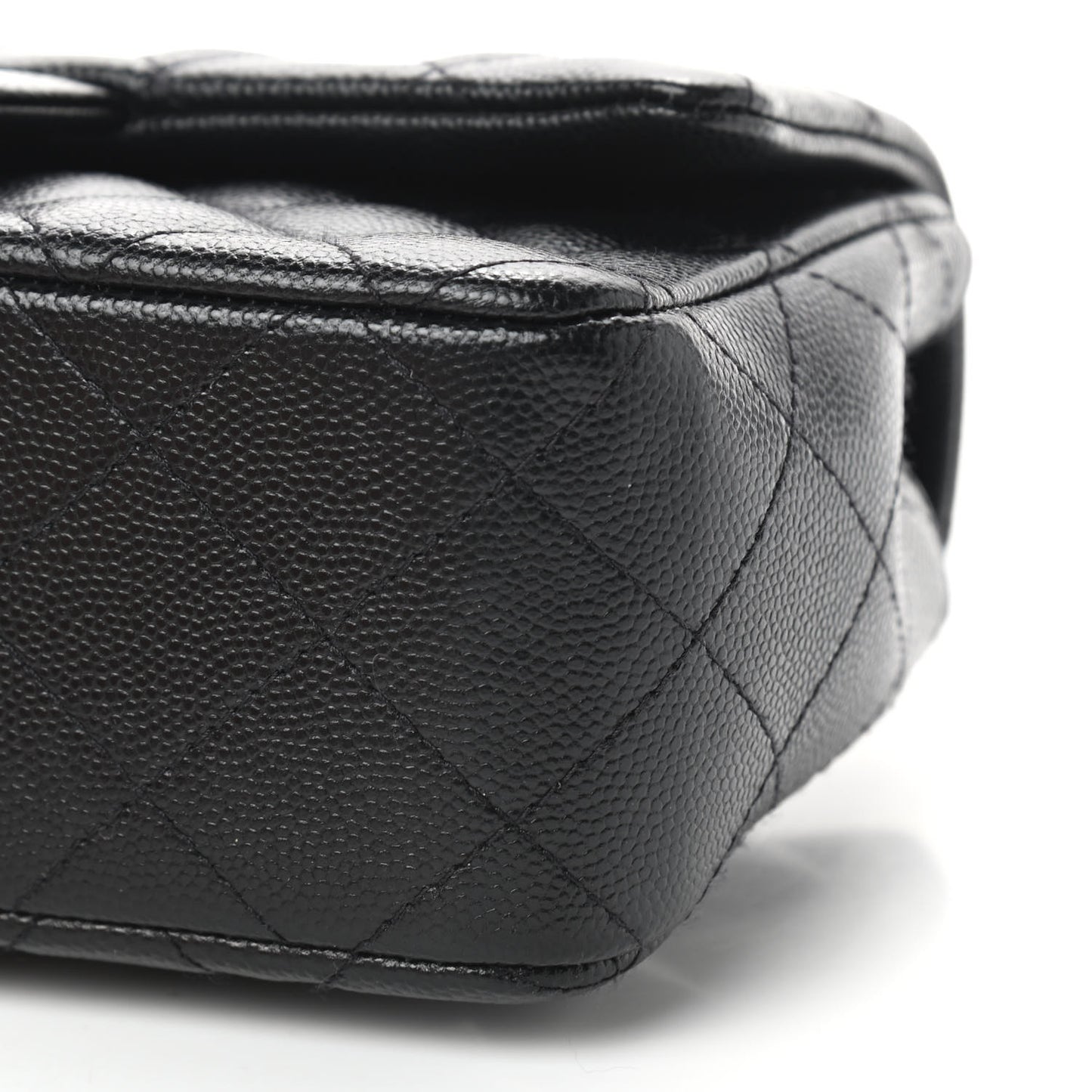 Caviar Quilted Mini Rectangular Flap Black