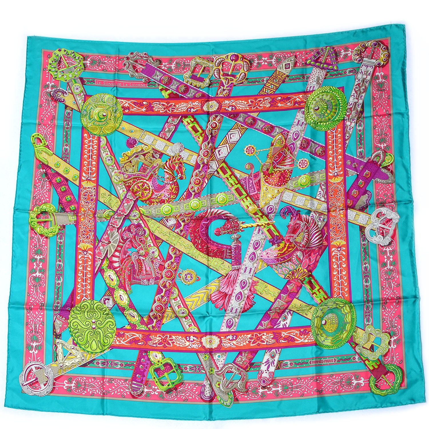 Hermes Silk Le Songe de La Licorne Scarf 90 2 of 5