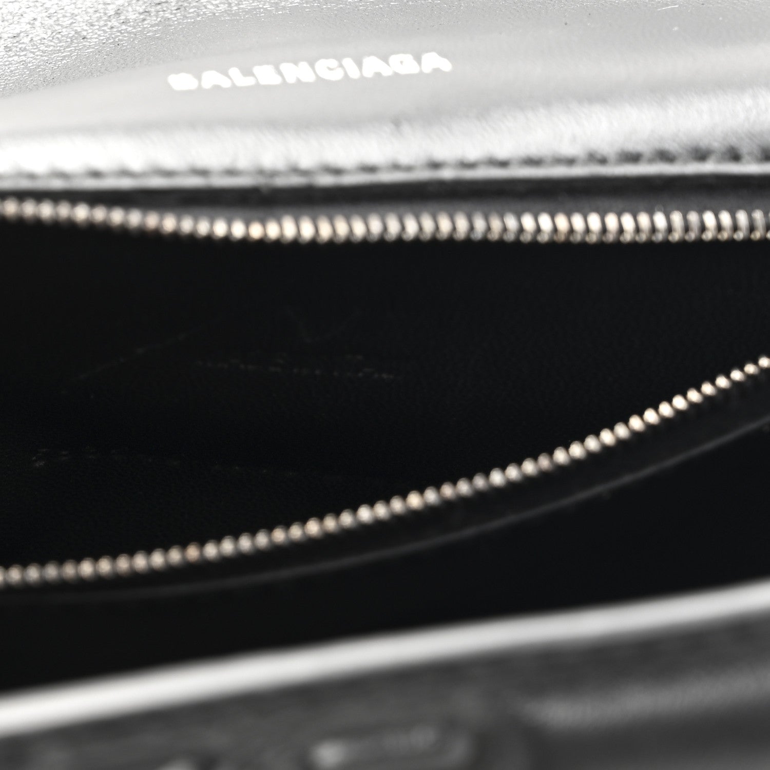 Balenciaga Nappa BB Monogram Embossed Small Hourglass Top Handle Bag Black 8 of 12