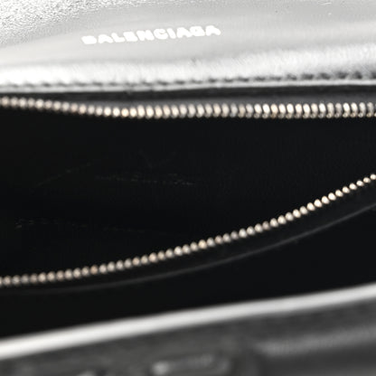 Balenciaga Nappa BB Monogram Embossed Small Hourglass Top Handle Bag Black 8 of 12