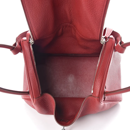 Hermes Taurillon Clemence Lindy 30 Rouge Garance 5 of 10