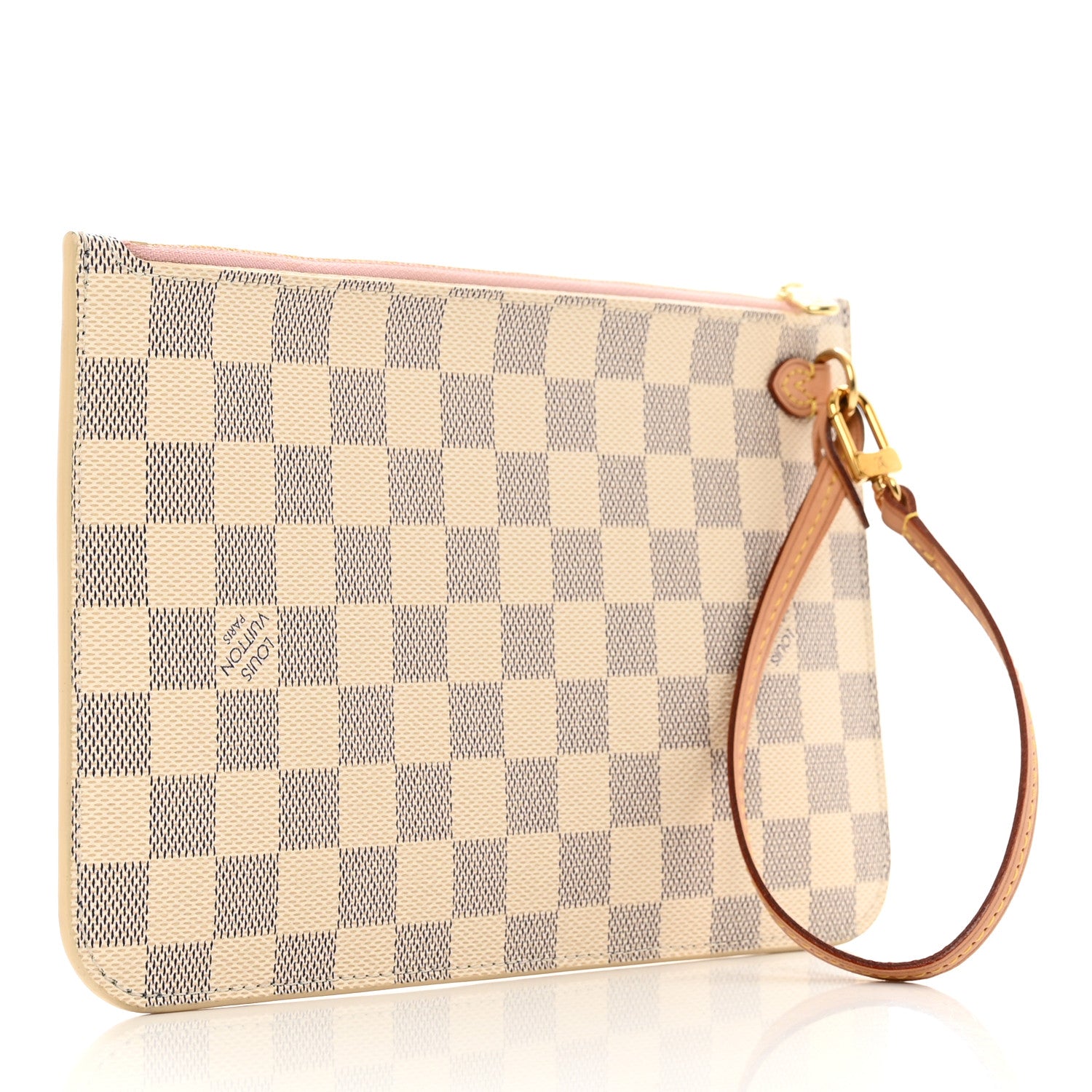 Louis Vuitton Damier Azur Neverfull MM GM Pochette Rose Ballerine 4 of 9