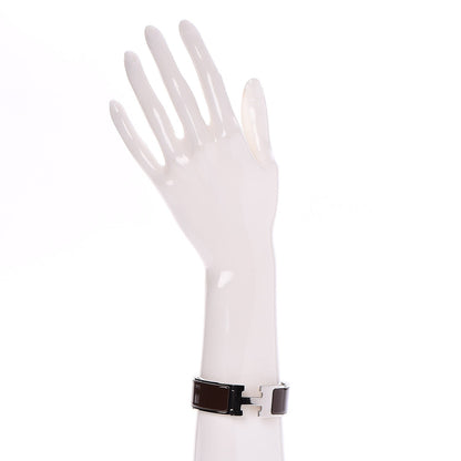 Hermes Enamel Wide Clic Clac H Bracelet PM Moka 2 of 5