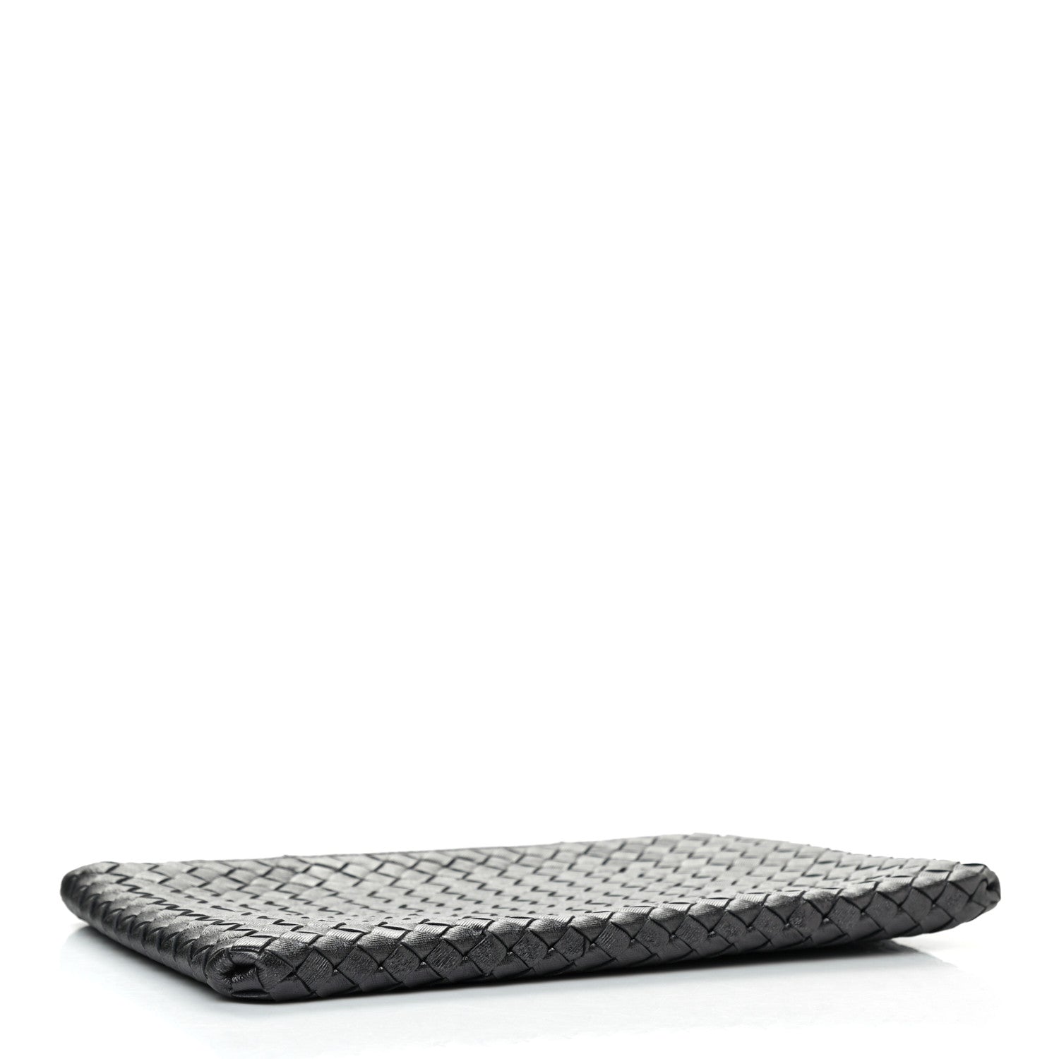 Bottega Veneta Nappa Intrecciato Large Flat Zip Biletto Pouch Black 4 of 8