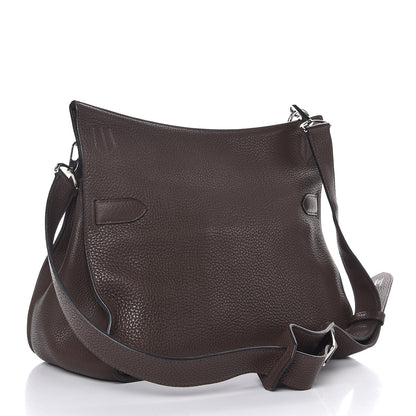 Hermes Taurillon Clemence Jypsiere 37 Chocolate 3 of 10