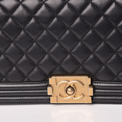 Chanel Lambskin Quilted Medium Boy Flap Black 8 of 14