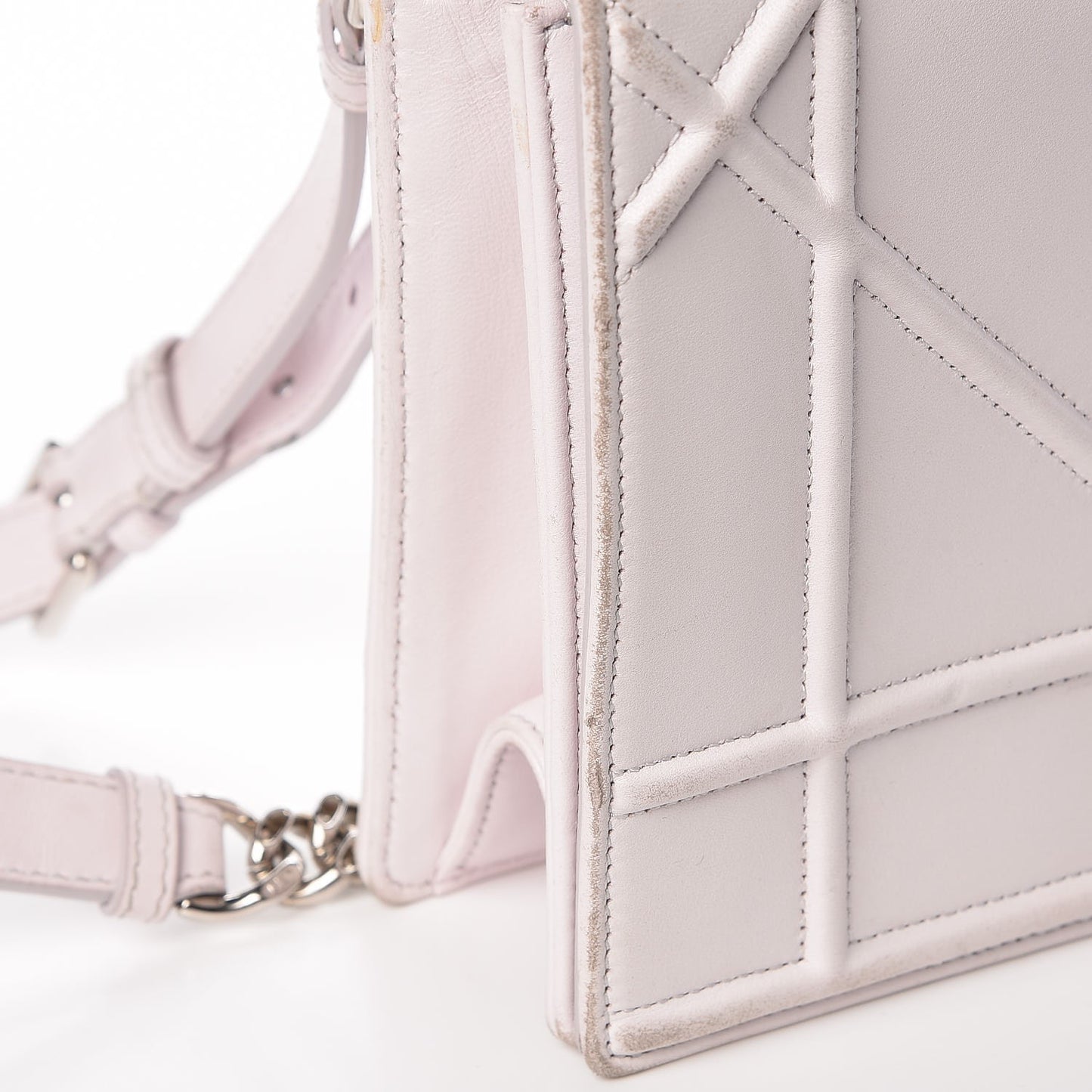Calfskin Medium Diorama Flap Bag Off White