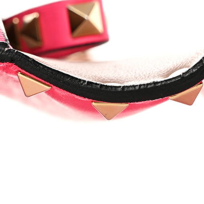 Valentino Garavani Nappa Rockstud Wristlet Clutch Fuxia Fluo 13 of 19