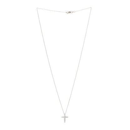 Roberto Coin 18K White Gold Diamond .39ctw Cross Pendant Necklace 3 of 6