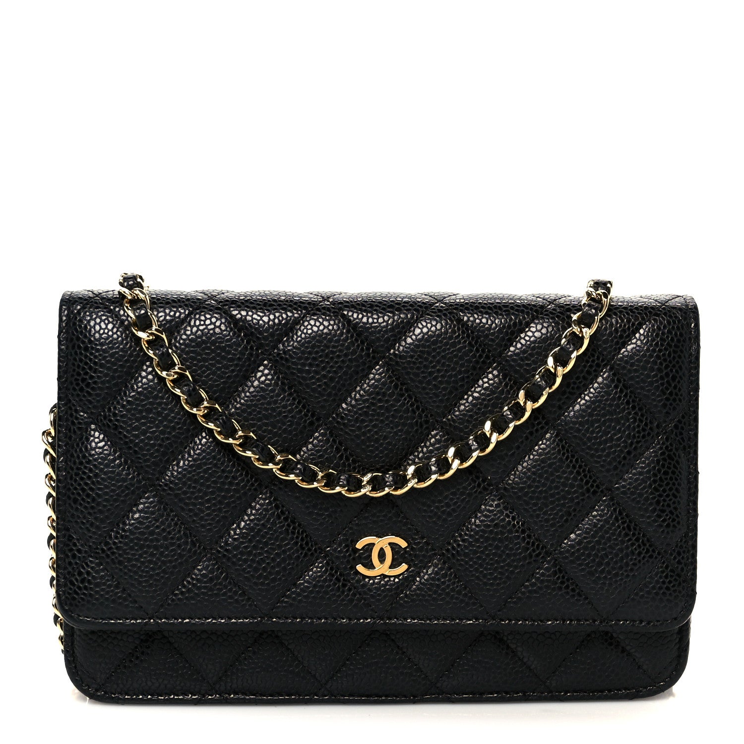 Chanel Caviar Quilted Wallet on Chain WOC Black 1 of 12