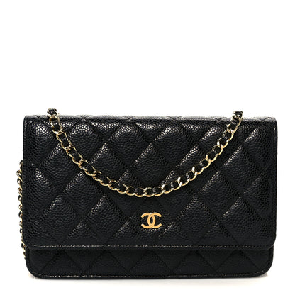 Chanel Caviar Quilted Wallet on Chain WOC Black 1 of 12