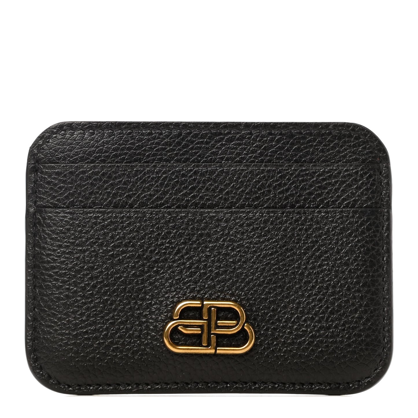Grained Calfskin BB Card Holder Black