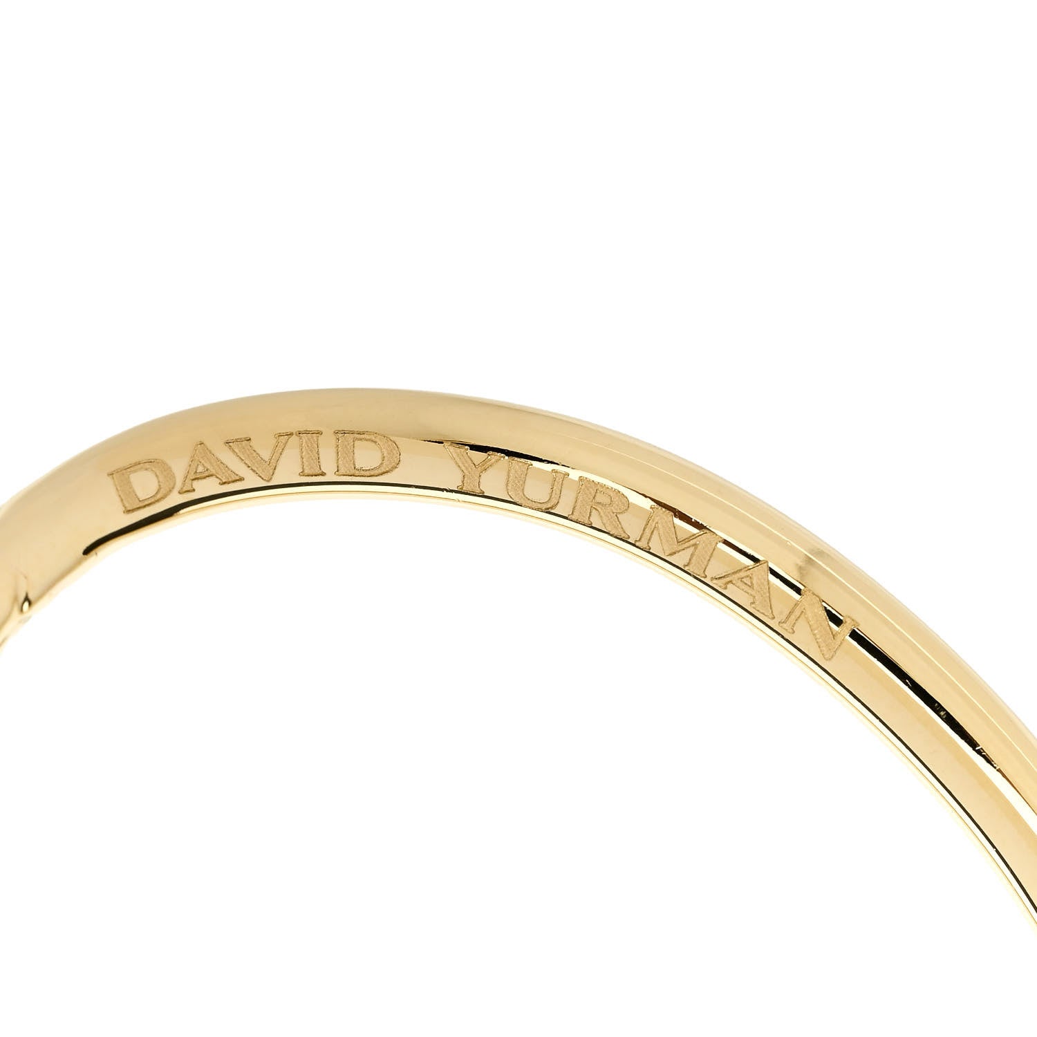 David Yurman 18K Yellow Gold 5mm Pure Form Smooth Bangle Bracelet 3 of 4