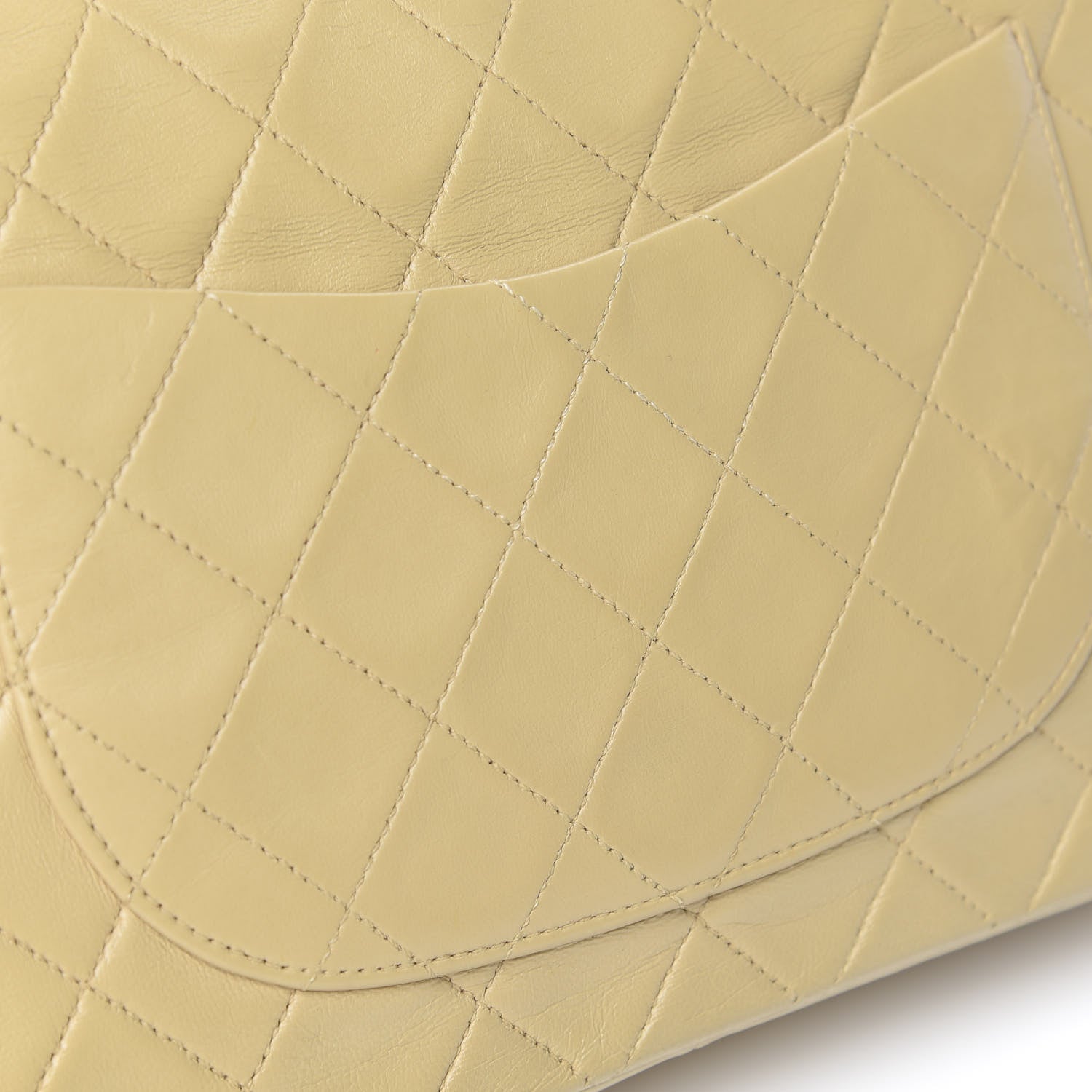 Chanel Lambskin Quilted Medium Double Flap Beige 13 of 14