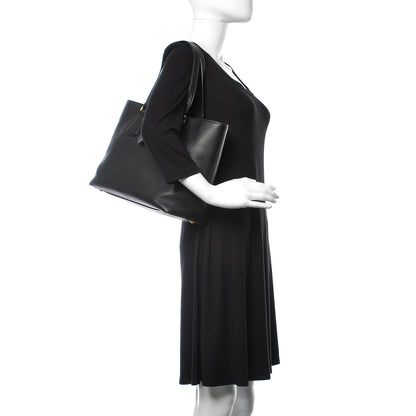 Prada Vitello Phenix Tote Black 2 of 9