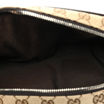Gucci Monogram Dollar Calfskin Waist Pouch Beige Ebony Testa di Moro Marrone Scuro 5 of 10