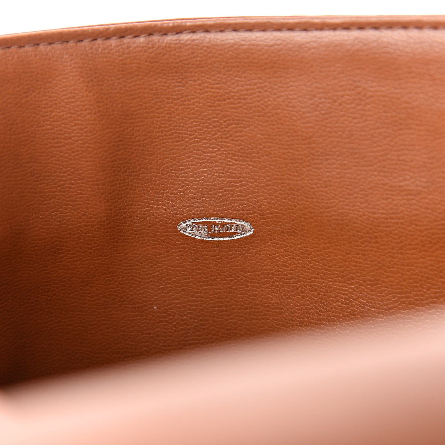 Calfskin Quilted Single Flap Dark Beige