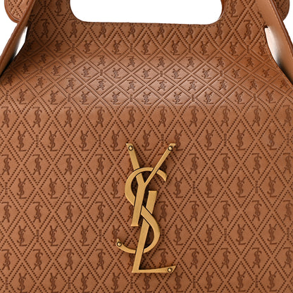 Saint Laurent Calfskin Monogram Take Away Box Dusty Vintage Brown Gold 7 of 10