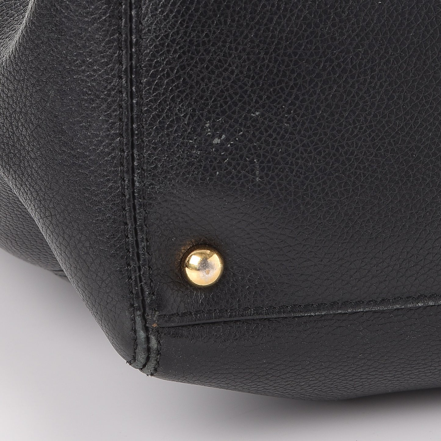 Calfskin Tall Cerf Tote Black