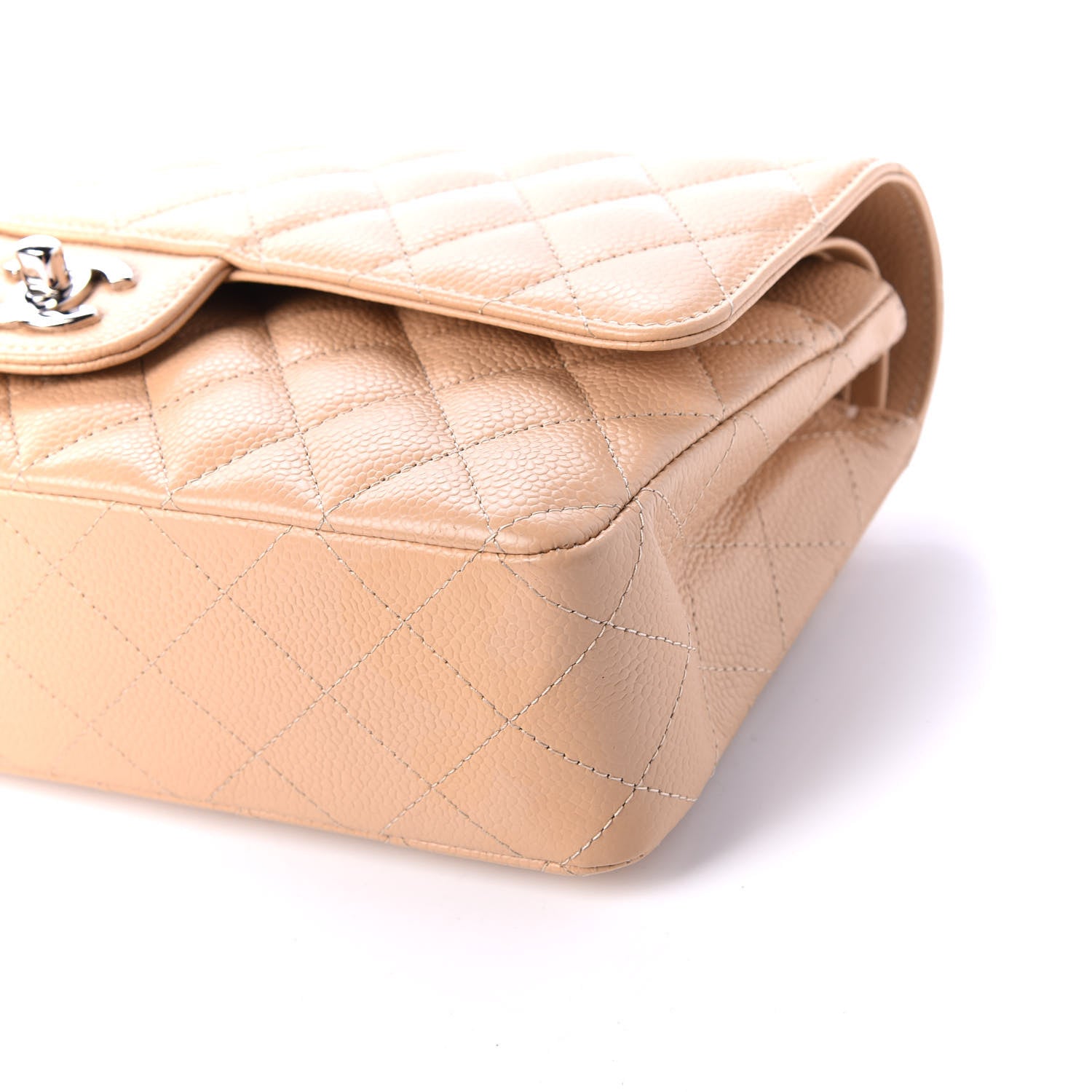 Chanel Caviar Quilted Medium Double Flap Beige 6 of 11