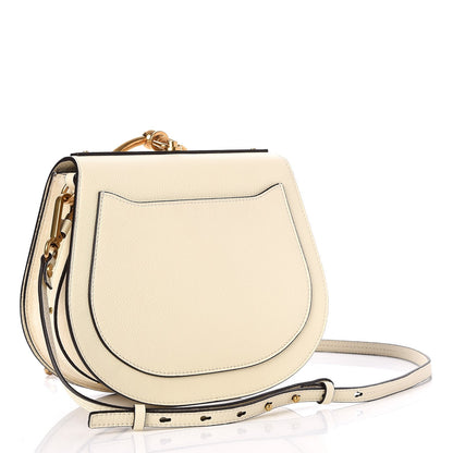 Chloe Calfskin Suede Medium Nile Bracelet Bag Off White 3 of 7