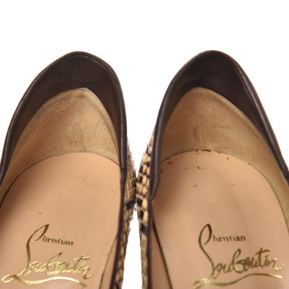 Christian Louboutin Python Pumps 39 Brown 11 of 12