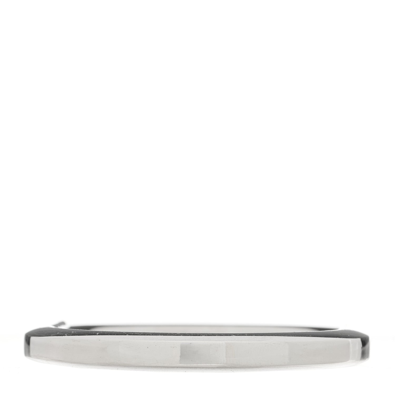 Tiffany 18K White Gold Tiffany Lock Bangle Bracelet 3 of 7