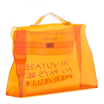 Hermes Vinyl Souvenir De L'Exposition Kelly Orange 2 of 7