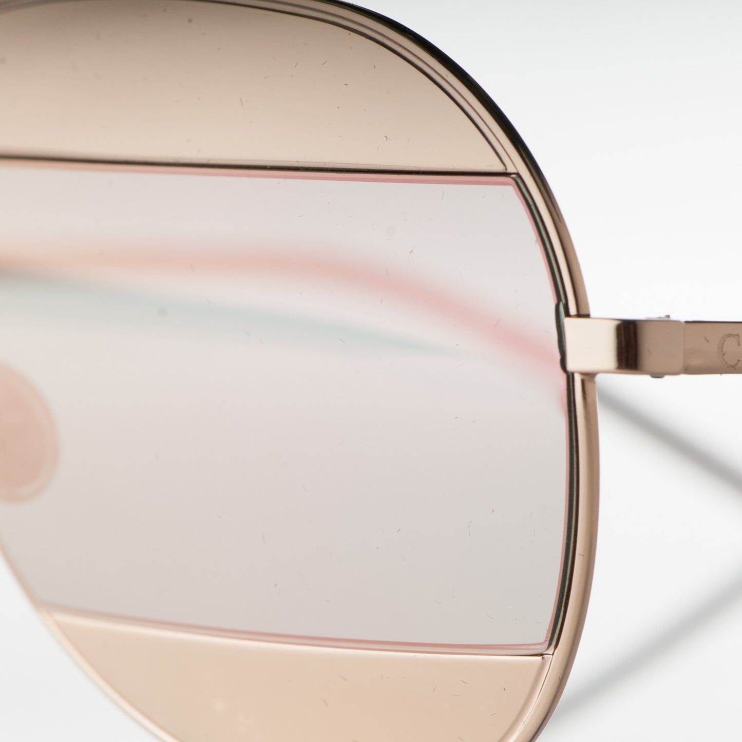 Split 1 Aviator Sunglasses Rose Gold