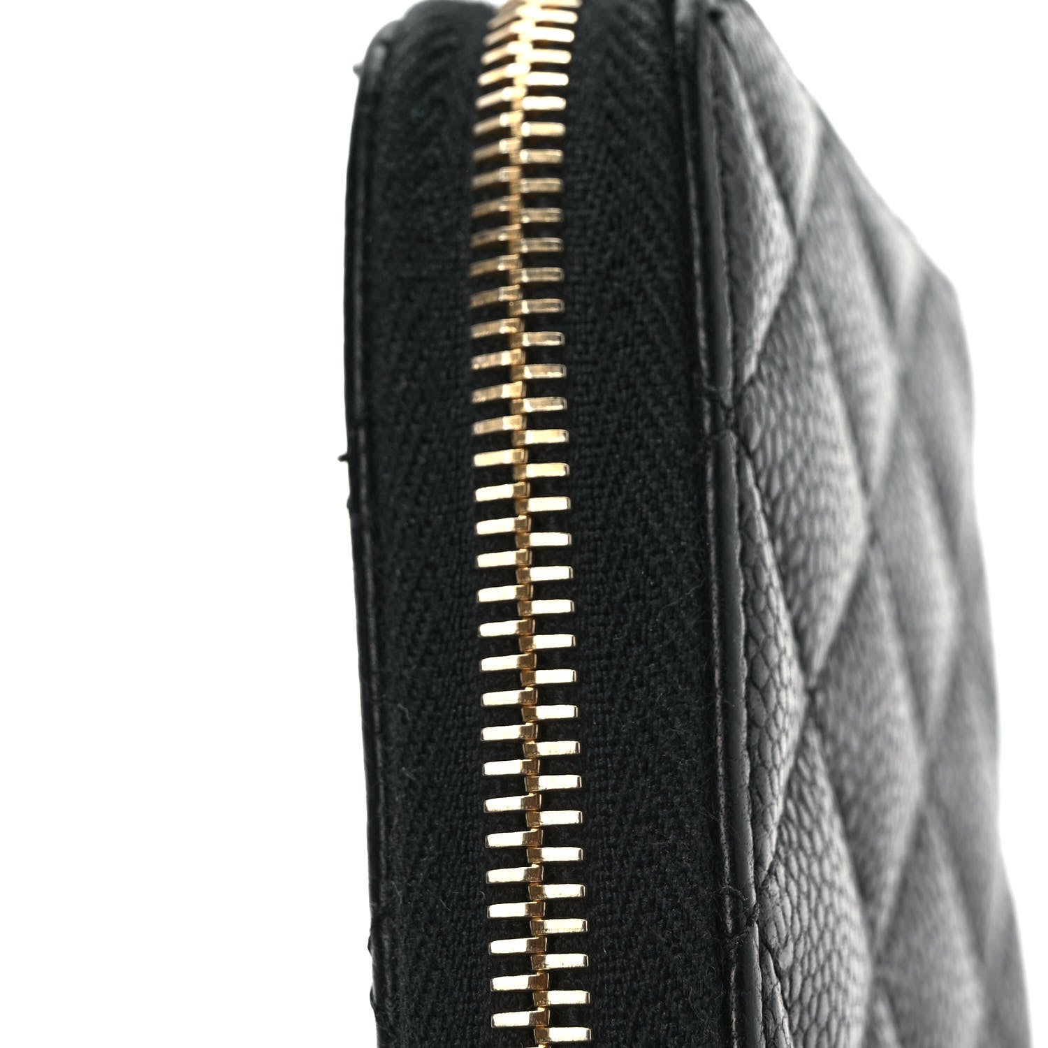 Chanel Caviar Quilted Large Gusset Zip Around Wallet Black 10 of 10