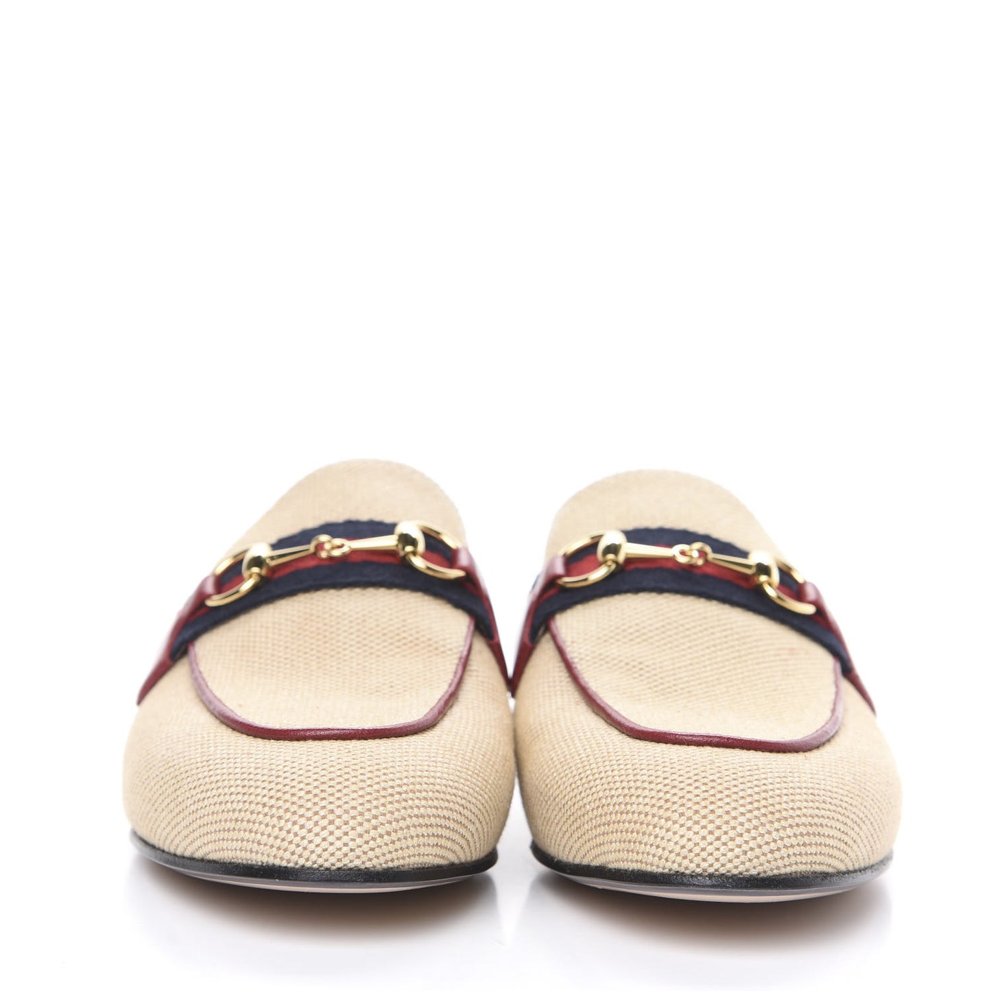 Canvas Vintage Charlotte Web Princetown Slippers 36 Sand Cuir