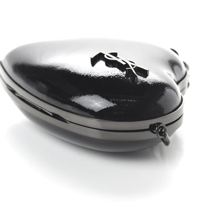 Saint Laurent Smooth Calfskin Heart Monogram Love Box Crossbody Black 7 of 9