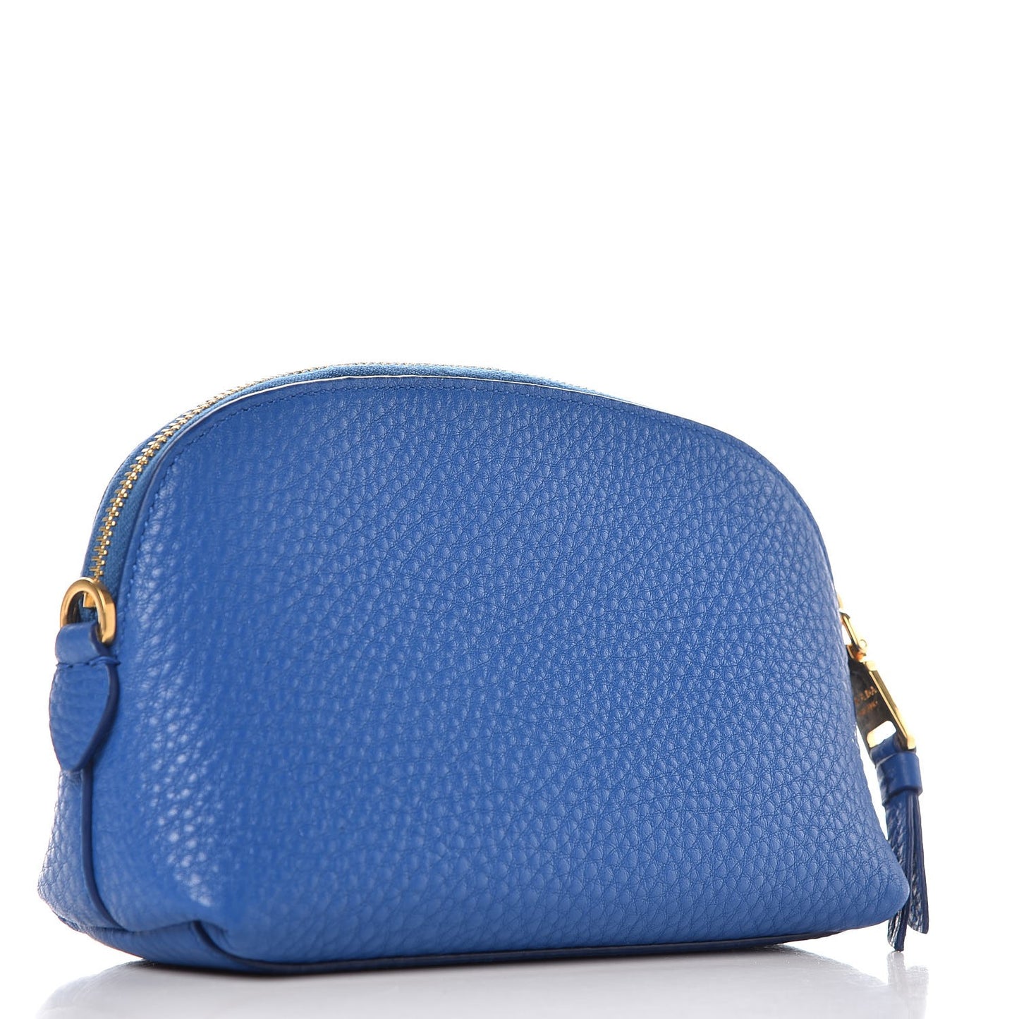 Vitello Daino Cosmetic Pouch Azzurro