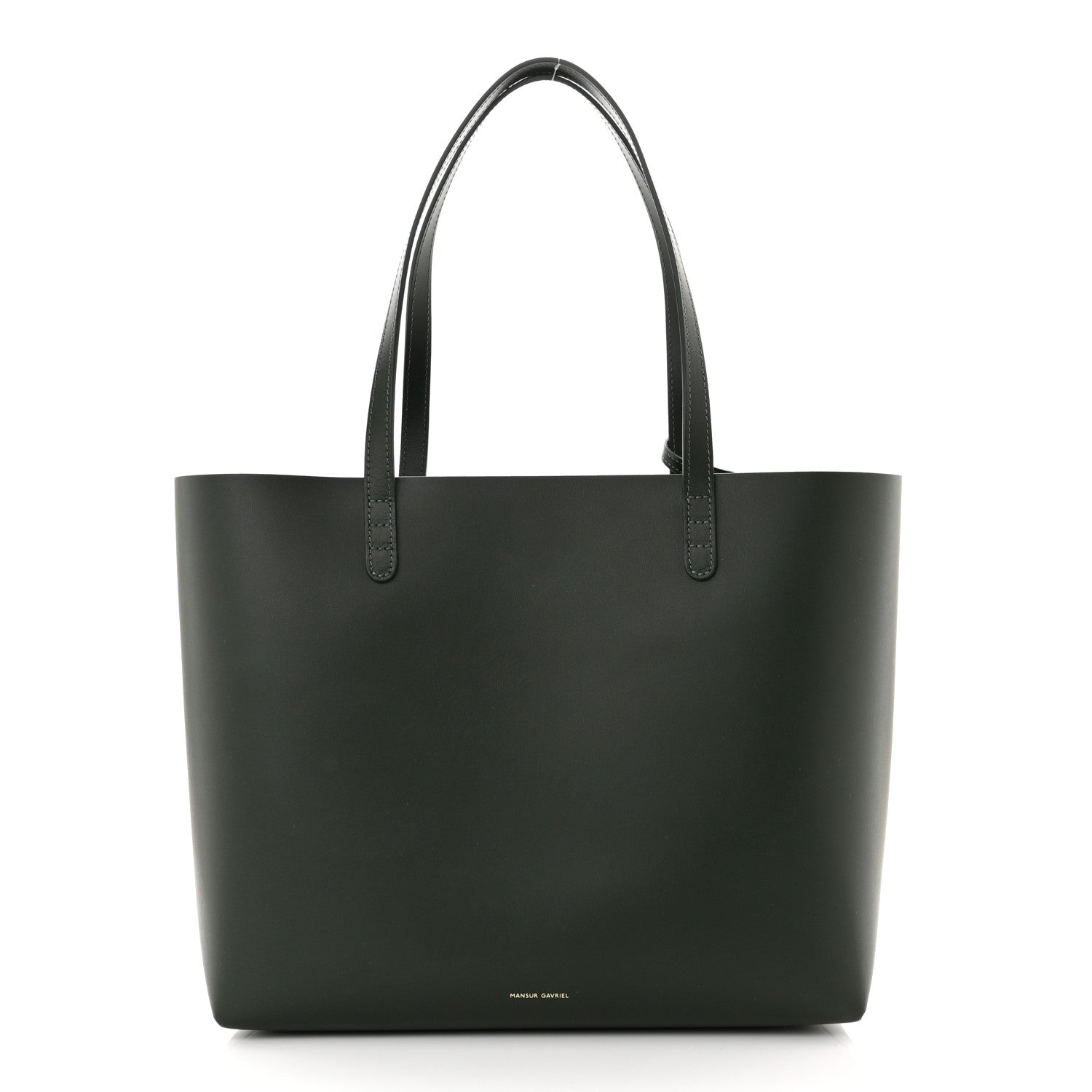 Mansur Gavriel Calfskin Large Shopping Tote Moss 3 of 13